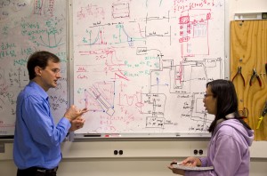 Dr. Matthew Grayson with PhD candidate Chuanle Zhou, who is in her final year of studies.  Photo courtesy of Dr. Agnella Izzo Matic.